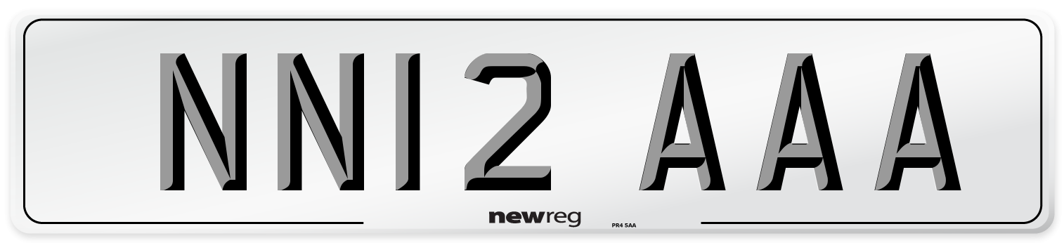 NN12 AAA Number Plate from New Reg